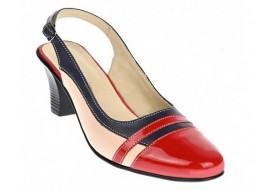 Pantofi dama decupati Marimea 40 - Model din piele naturala LS301RBLBEJ